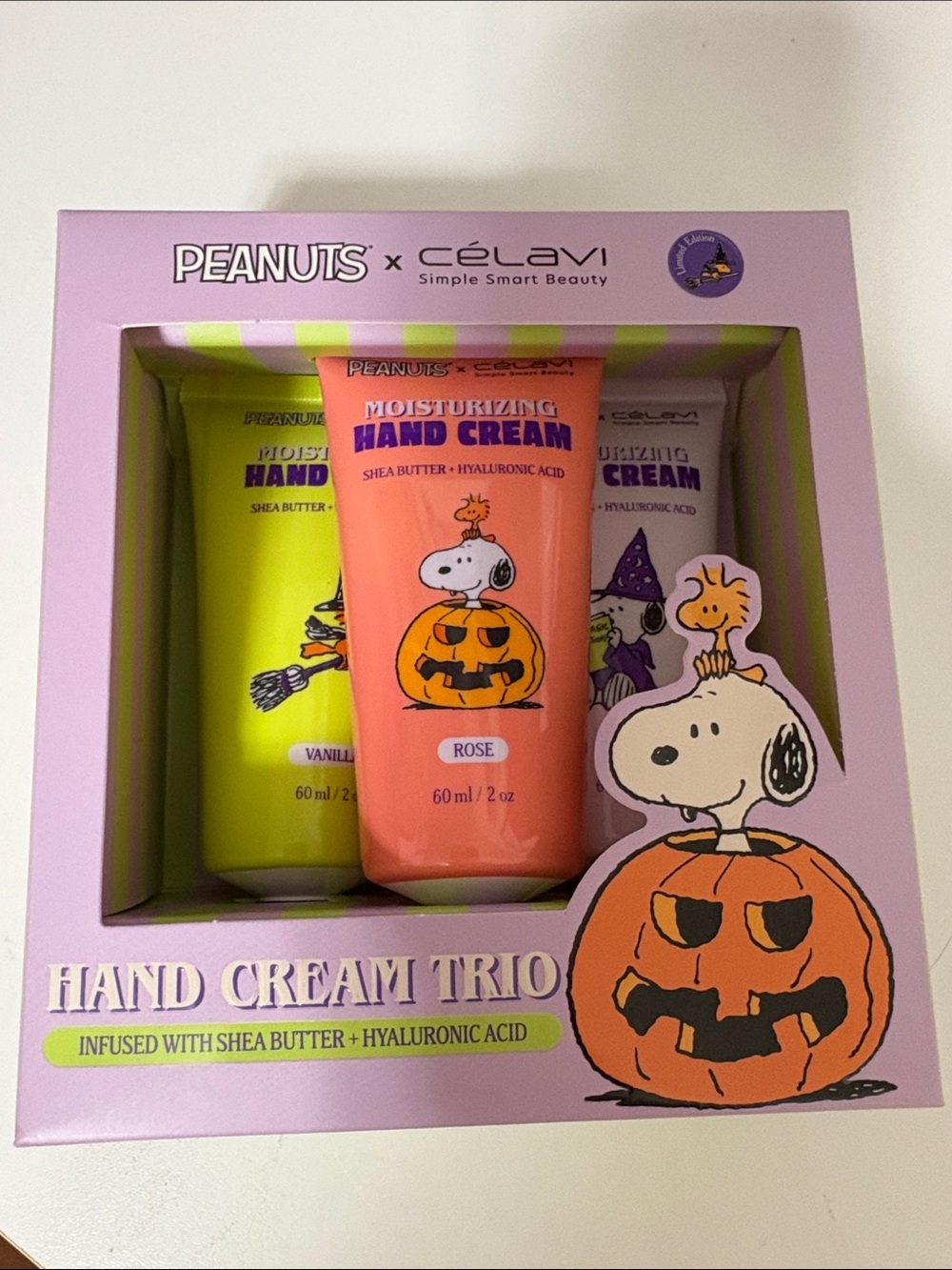 Peanuts x Celavi Hand Cream Trio